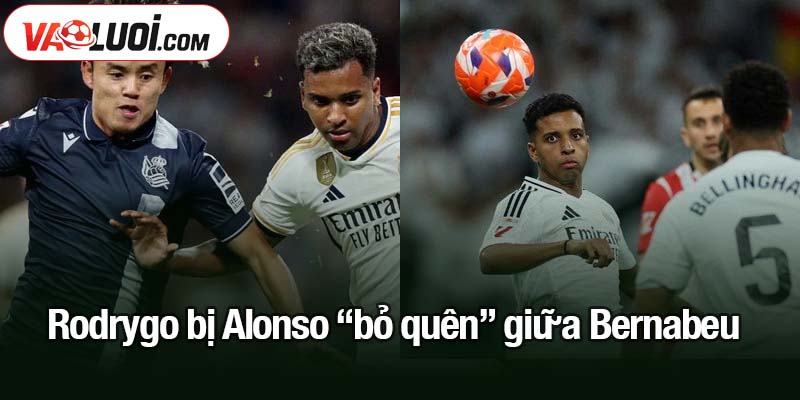 Dấu chấm hết cho Rodrygo tại Real Madrid Rodrygo bị Alonso “bỏ quên” giữa Bernabeu