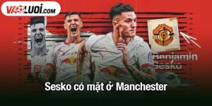 Sesko có mặt ở Manchester