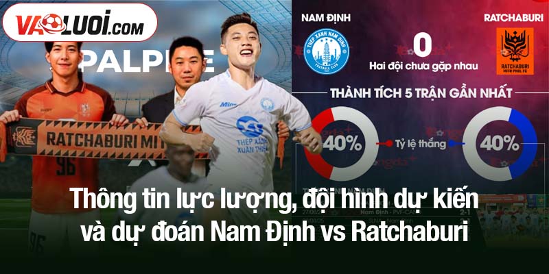 Thông tin lực lượng, đội hình dự kiến và dự đoán Nam Định vs Ratchaburi